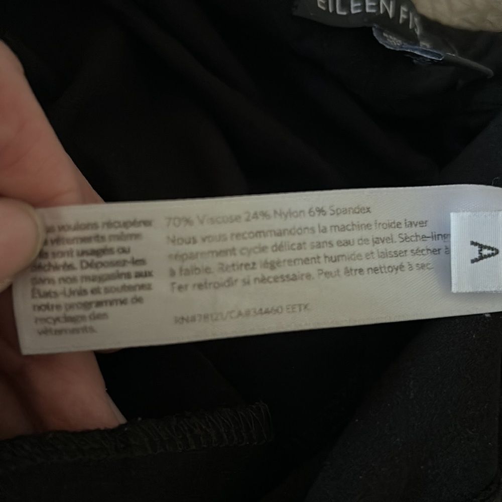 - Eileen fisher medium pull on pants black - Picture 7 of 7